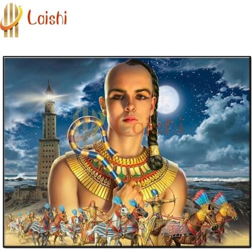 Full square round drill Egyptian pharaoh, Egyptian art set diamond painting diamond mosaic stitch cross embroidery room decor