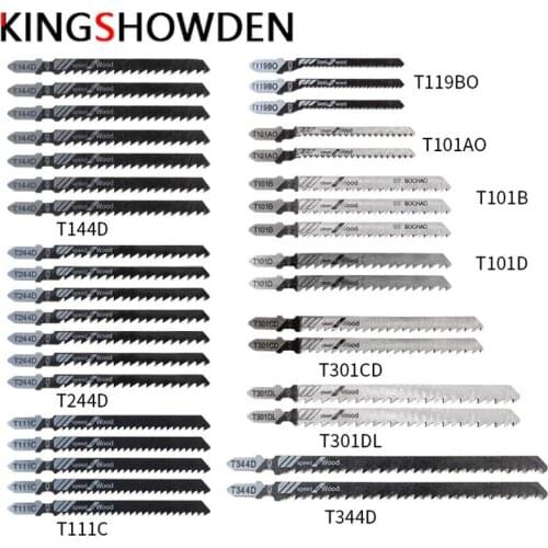 48Pcs Jig Saw Blades Set T-Shank Metal Woodworking Universal Fine Mddle Tooth Kit Cutting Tools Jig Saw Blades