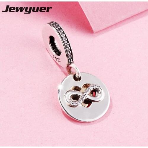 New Heart dangle charms with gold love heart Fit charm bead 925 sterling silver bracelets pendants DIY gift fine jewelry GD118