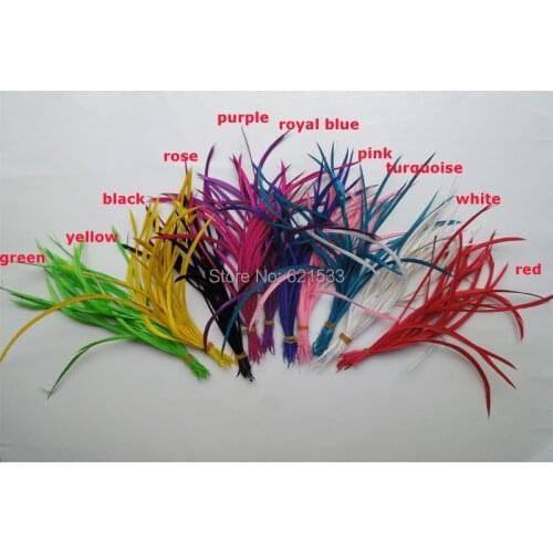 Feathers!200Pcs/Lot 14-20cm Single Feather Acc Dyed Single Goose Biots Loose Feathers for fascinators/sinamay hat/mask