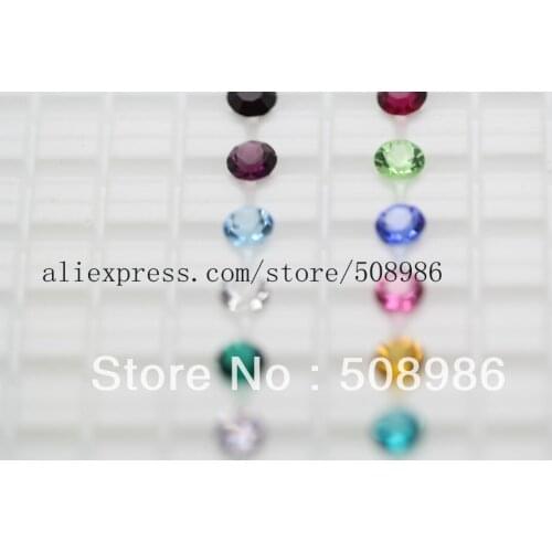 Floating charms 5.2mm bling sparking round birthstone 12 colors 240pcs/lot glass living locket not included,made in europe