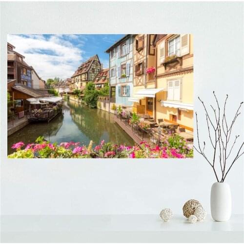 Belgium Bruges Poster Paintings For Living Room Wall Art Canvas Fabric Cloth Decoration Poster Wall Art Unframed 0224