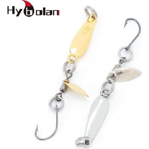 HYBOLAN Fishing Lure spoon Metal Spinner Sequins Hard Bait Artificial Bait Wobblers Single hook Tackle tool Accessories 1pcs