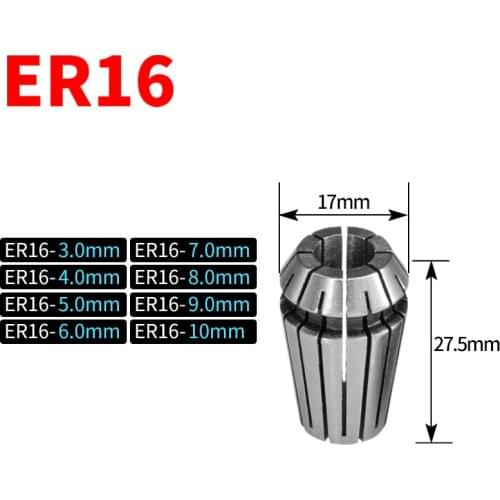 1pc High Accuracy ER16 Spring Collet 3-10mm Spring Collet Chucks Tool Holder For CNC Engraving Machine&Milling Lathe