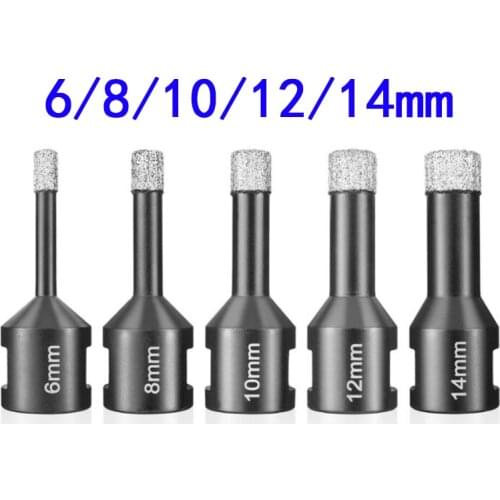 6-14mm Diamond Drill Bits M14 Thread Crown Porcelain Ceramic Tile Drill Bits Granite Marble Hole Saw For Angle Grinder