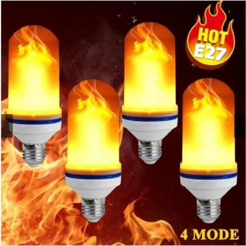 NEW Flame Effect E27 LED Bulb Flickering Fire LED Wall Light Lamp For Party Garden Yard Christmas Decor Lights 9W Flamme Ampoule