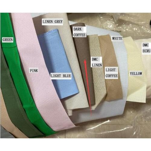 Cross stitch fabric 14 Count (14 CT) 50X50cm Aida Cloth Cross Stitch Fabric dark coffee aida Best Quality