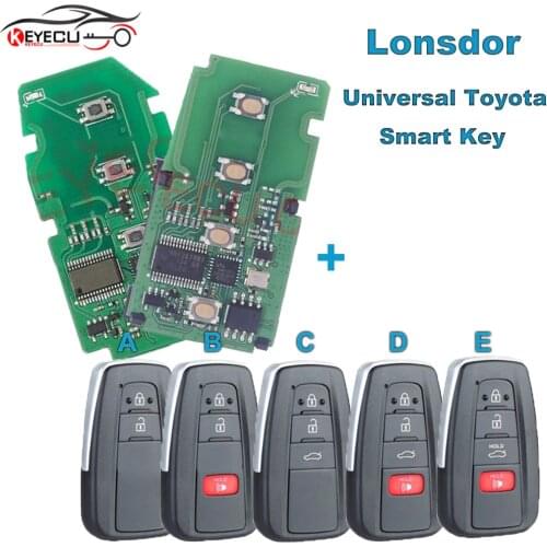 Lonsdor Smart Key Universal Remote Key for Toyota Smart 8A for K518 KH100 KeyTool Support Renew and Rewrite 0020 2110 3330 0010