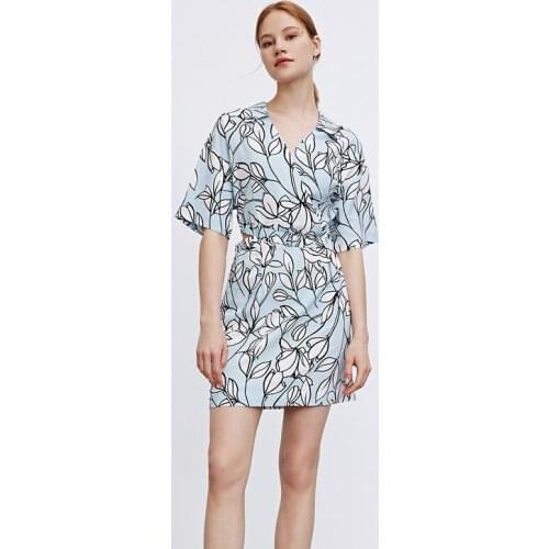 Dress 2021 Female Flowers Dress Woman Short Sleeve Patchwork Casual Womens Dresses Hollow Out Elegant Summer Womens Dress 2021