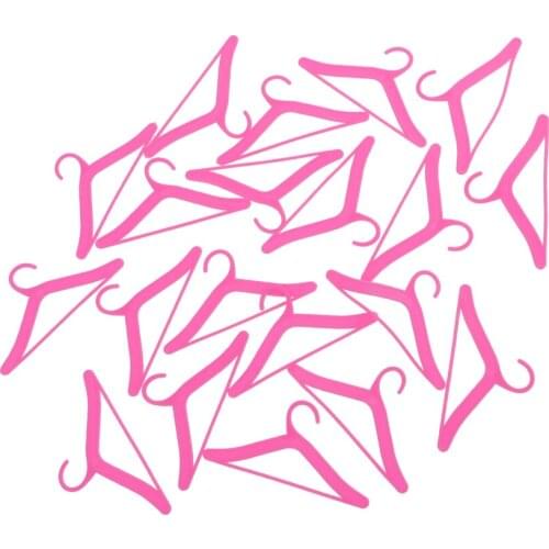 20 Pieces Plastic Hangers Clothes Hanger For Dolls Outfits Accessory
