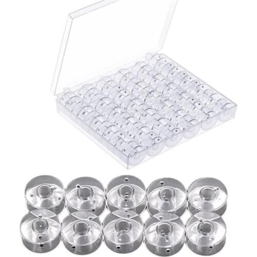 25pcs/set Transparent plastic sewing machine bobbin spool multifunctional electric household tools sewing machine accessories
