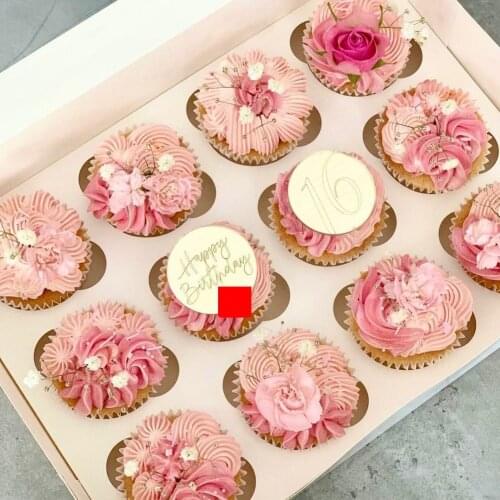 5pcs Gold Acrylic Happy Birthday Cupcake Toppers Silver Birthday Cake Baking Decorations for Kids Birthday Party Cake Supplies