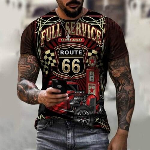 66 American Road Style T-Shirt 3D-Printed Men/Women Sportswear Harajuku Casual T-Shirt Mens Oversize T-Shirt