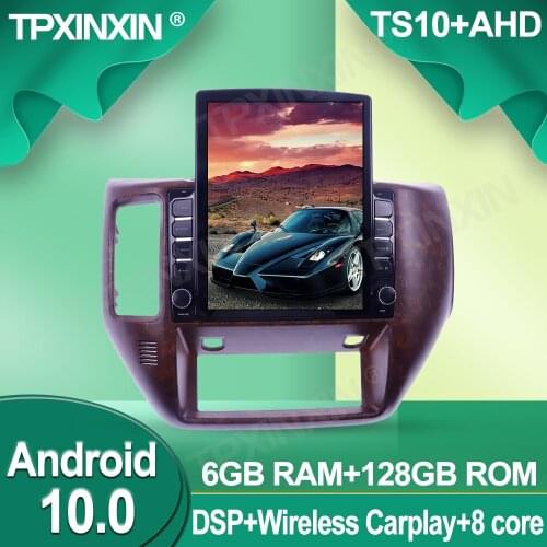 For Nissan Patrol Y61 Tesla Screen Android 10.0 6+128G Car Multimedia Player Audio Radio stereo GPS Navi Headunit DSP IPS