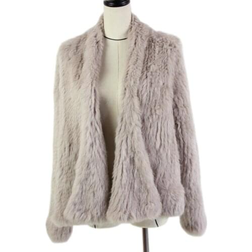 Free shipping women natural real rabbit fur jacket waistcoat/jackets rabbit knitted winter warm coat C01