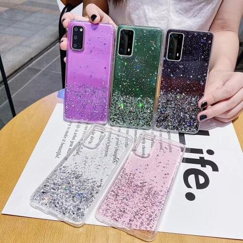 Bling Soft Silicone Case For Huawei Honor 30S 30 20 Pro 9A 9X 8A 8X 7A P40 P30 Lite Y5 Y6 Y9 Prime 2019 Y5P Y6P Y8P Starry Cover