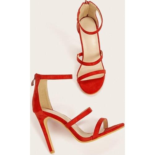 Women Fashion Flock Stiletto High Heel Dress Sandals Ladies New Arrival Party Shoes Zapatos Plataforma De Mujer De Fiesta
