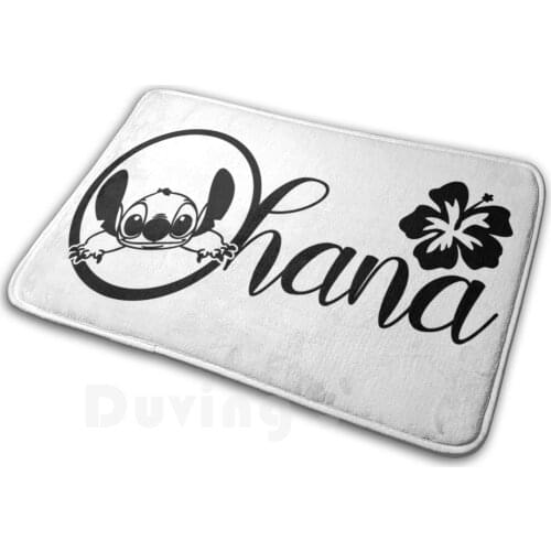 Ohana Mat Rug Carpet Anti-Slip Floor Mats Bedroom Stitch Ohana