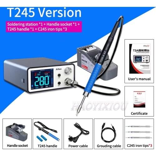 JC AIXUN T3A 200W Digital Soldering Station Mobile Phone Repair Tool Electric Solder Iron Tools with T245 T12 936 Handle Tips