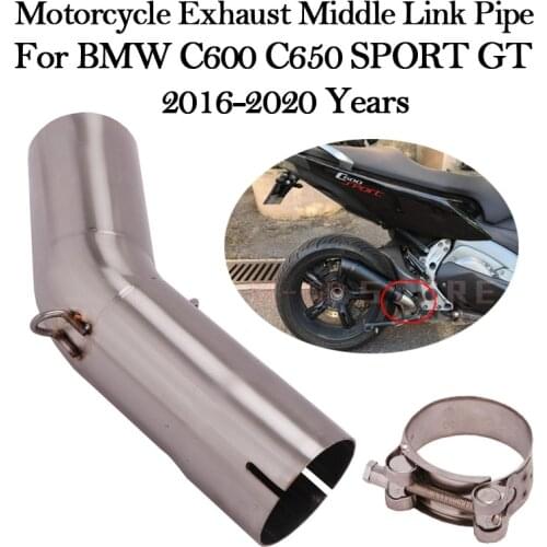 For BMW C600 C650 SPORT GT 2016-2020 Years Connecting Middle Link Pipe Escape Scooter Motorcycle Modified Motor Muffler Slip On