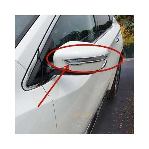 For Nissan X-Trail 2014-2017 High-quality ABS Chrome Rearview mirror decorative strip anti-scratch protection strip Car styling