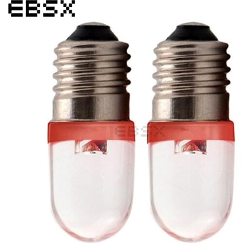 EBSX 100pcs E10 Screw Bulb 1 SMD F8 LED Light Convex Lens LED Light White Blue Red Amber Green DC 6V/6.3V Pinball Machine Light