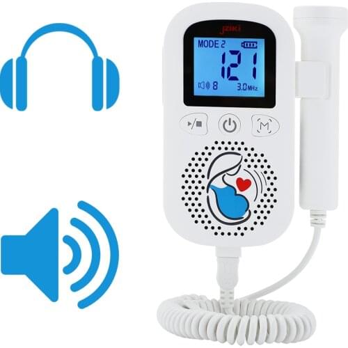 Fetal Doppler Baby Heart Rate Monitor Ultrasound Household Fetus Baby Heartbeat Detector Baby Heart Rate Monitor No Radiation