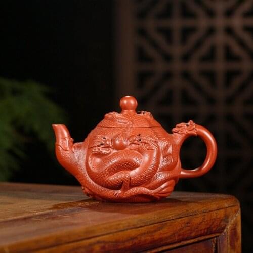 Yixing are recommended by shu-ming liu all hand pot of run of mine ore, Kowloon dahongpao purple tea set 400 ml