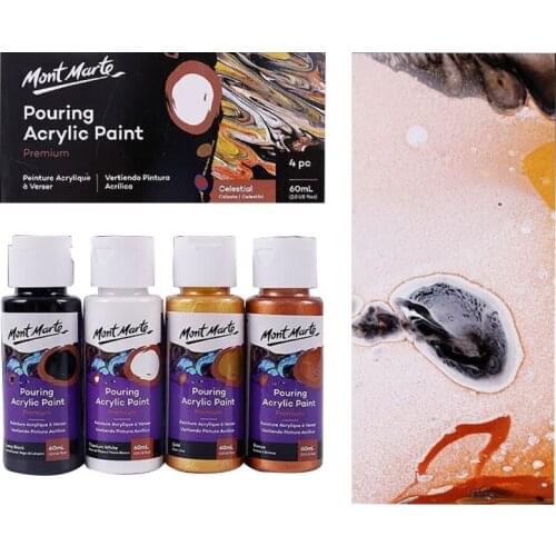 60ML Pigment Acrylic Paint Set Fluid Marbling Paint Acrylic Pouring Medium Drawing Tool For Artist DIY Art Supplies Au06 21