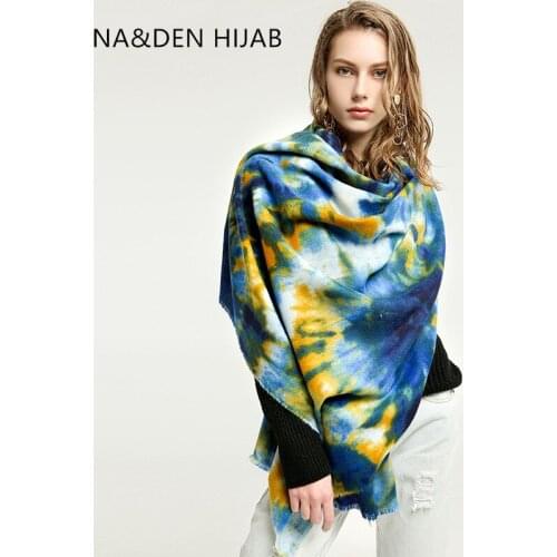 NEW Solid shalws Muslim hijab Winter scarf Flower printing scarves Acrylic Islamic scarf Long muffler Hi-Q ladies wraps 7pcs/lot