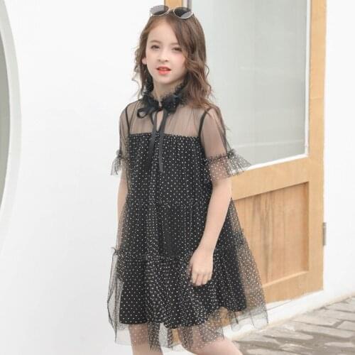4-15Y teenager girls princess dress summer 2020 kids dresses for girls elegant dress big girl dresses children clothes vestidos