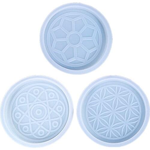 Coaster Epoxy Resin Mold Cup Mat Silicone Mould DIY Crafts Jewelry Casting Tool