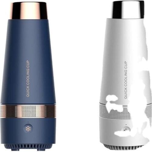 USB Portable Cooling Water Cup Cold and Warm Fast Cooling Vacuum Cup Dual-Use Chilling Heating Cup Thermos cup