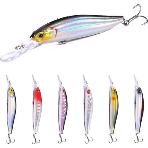 HENGJIA Slow Sinking Fishing Lure Minnow 13cm 15.5g Artificial Bait 3D Eyes Plastic Wobblers Tackle Pesca Fishing Tool