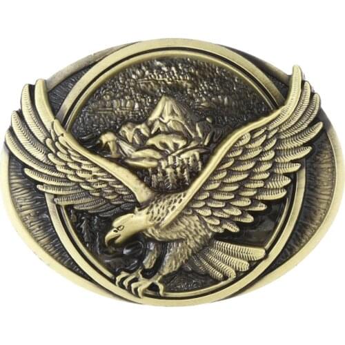 Fashionable Eagle Belt Buckle Mens Western Jeans with accessories for 4CM wide belt