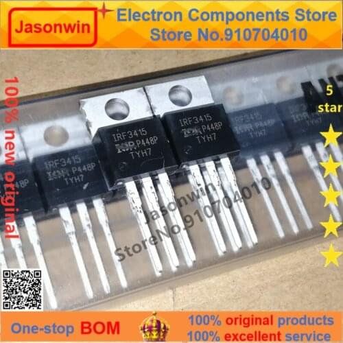 100% nuevo 50 unids/lote original MOSFET IRF3415PBF 150V43A IRF3415 TO-220 Transistor