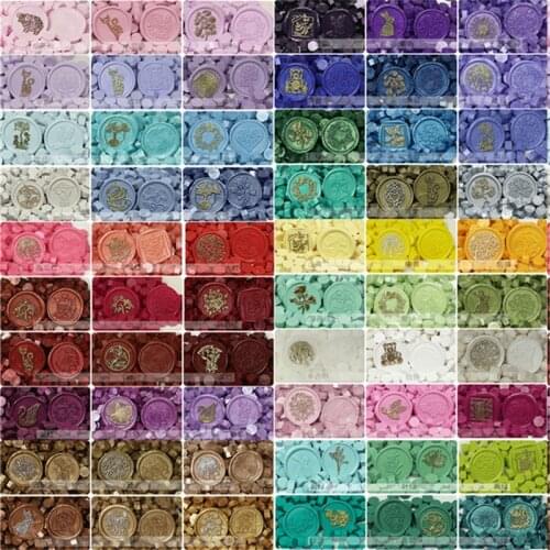 200-220PCs 78 Colors DIY Wax Seal Jar Can Bottle Sealing Beads Stamp Envelope Wedding Gifts Journal Postcard Octagon Stamping