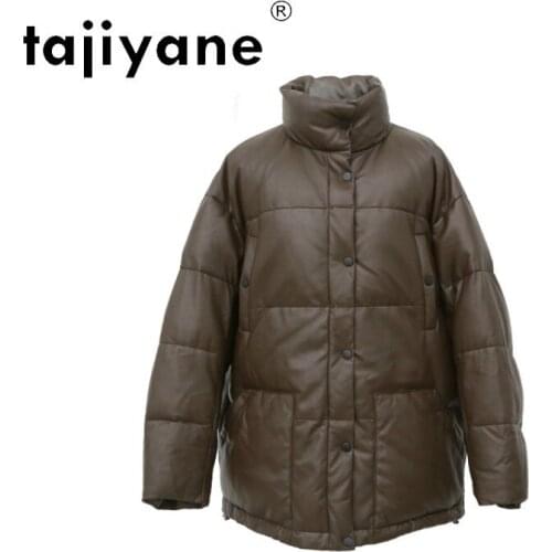 Women Coats Winter 90% White Duck Down Coat Womens Real Sheepskin Jackets Woman Leather Jacket Clothes Abrigos TN1242