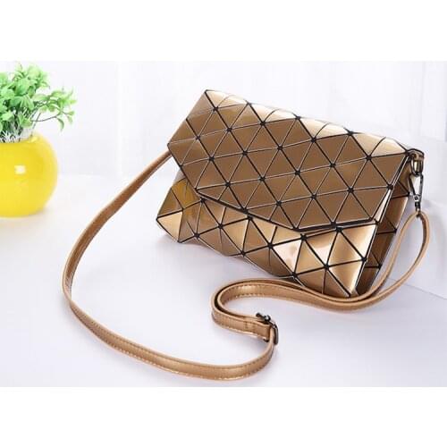 Multi Color Options Flap Womens Handbags Patent Leather Envelope Geometric Female Bag Diamond Grid Pattern Chain Crossbody Bags