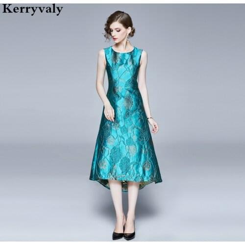 Socialite Women Irregular Jacquard Summer Dress Vestidos Verano 2021 Midi Elegant Party Runway Dress Ropa De Mujer K8076