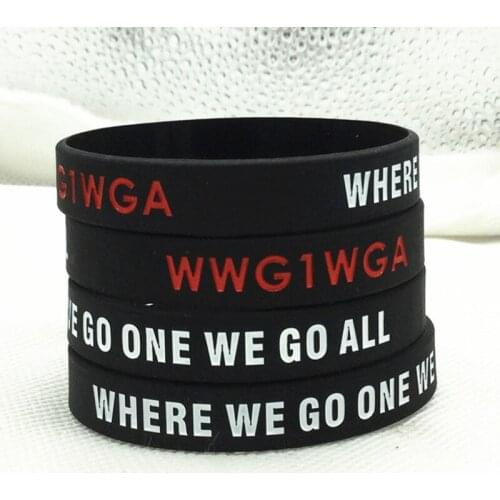 1pcs WWG1WGA Where We Go One We Go All Silicone Wristband Bracelet