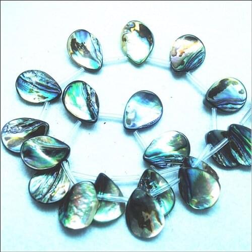 20pcs saltwater abalone shell beads for necklace making beads teardrop shape size 15x20m natural abalone shell new arrived