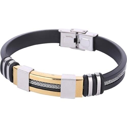 2018 Fashion Stainless Steel Men Bracelet Jewelry Bangle Wrist Band Party Decoration Gifts