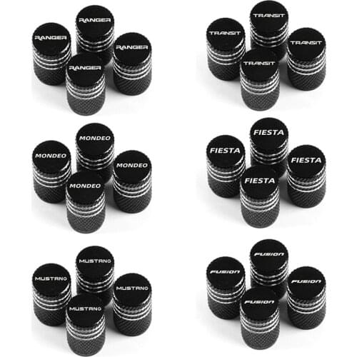 4PCS Car Wheel Tire Valve Stem Caps waterproof Cover For Ford ranger fusion mondeo Mustang transit car accessories car styling