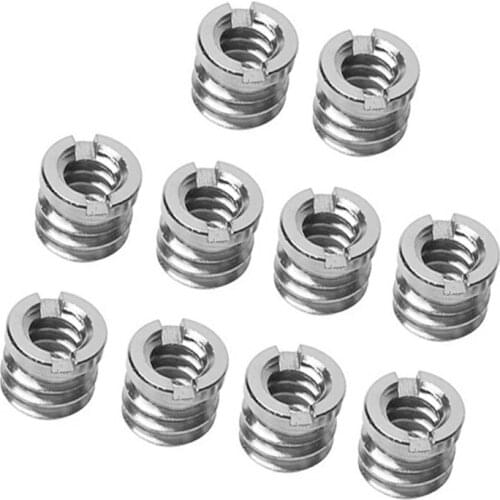 New 5/10pcs 1/4" To 3/8" Convert Screw Adapter For Tripod SLR Camera Accessories Stainless Steel Convert Screw Adapter