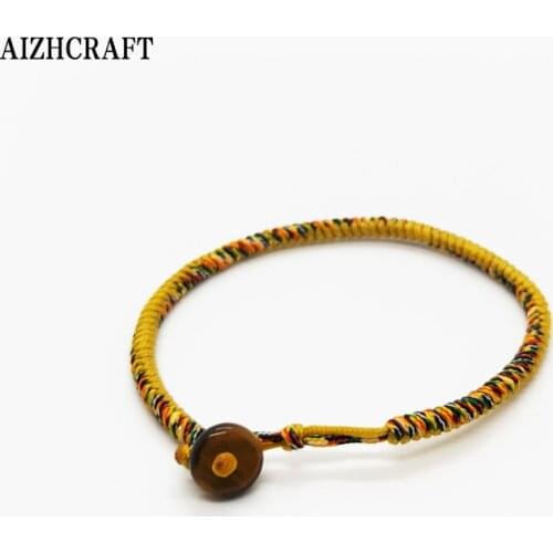 AIZHCRAFT 24 Colors Buddhist Love Lucky Charm Tibetan Bracelets & Bangles For Women Men Handmade Jewelry Shambhala Himalaya Gift