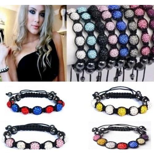 Dr34ng hot best new micro pave CZ Disco Ball Beads Bracelet fashion Gift jewelry for women men crystal