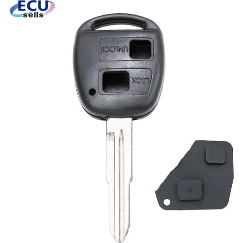 Remote Replacement Car Key Shell Case For Toyota Yaris With TOY41 Uncut Blade With Rubber Button Pad