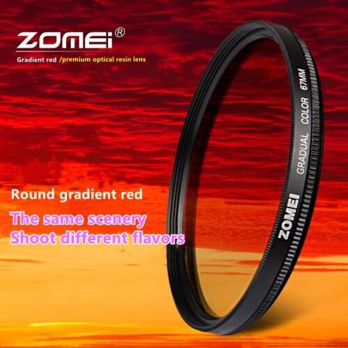 Zomei Filter Camera Filter Round Gradient Lens Gradient Red SLR Shooting To Enhance The Color Effect 8 Calibers Available