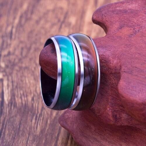 Changing Color Mood Rings Feeling / Emotion Temperature Ring Wide 6mm Smart Jewelry Factory direct sale